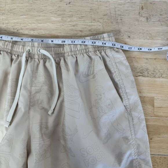 Nike Standard Fit Mid Thigh "Sole Food" Beige Shorts DR9781-238 Lined Graphic XL - Picture 9 of 14